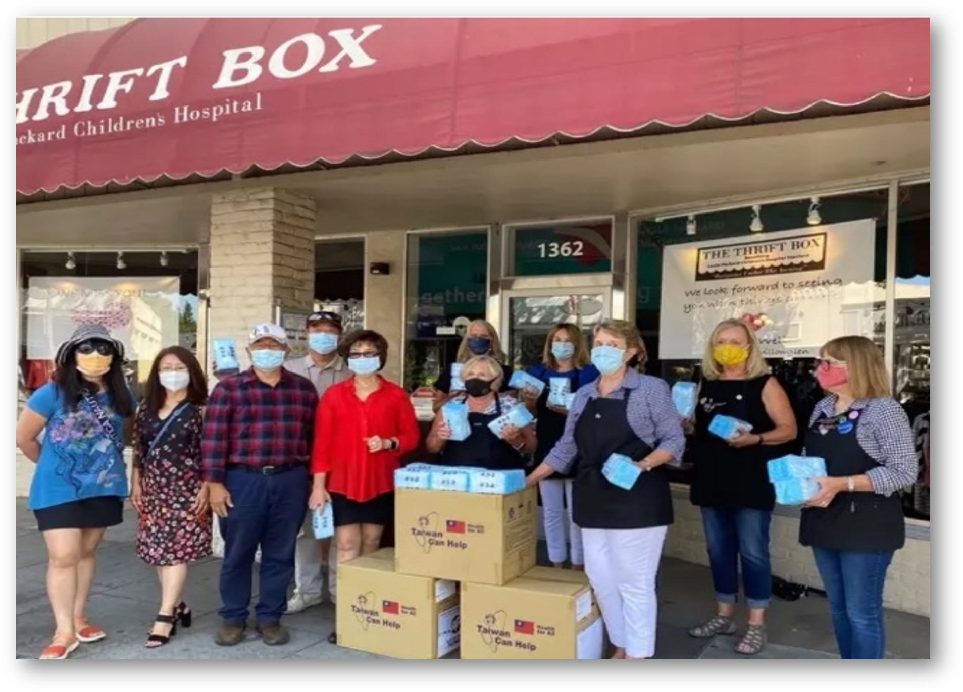 07/29/2020 STUF and AABC donated 7,500 masks to the Thrift Box